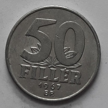 Węgry 50 fillerów, 1967