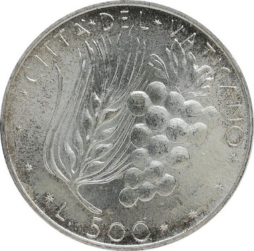 San Marino 500 lire 1970, Ag KM#123