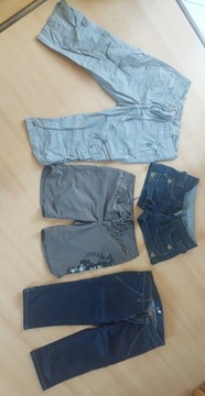Spodenki H&M + inne jeans (4szt)