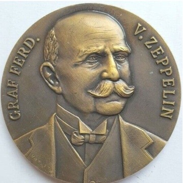 Niemcy medal z brązu Count of Zeppelin 1909
