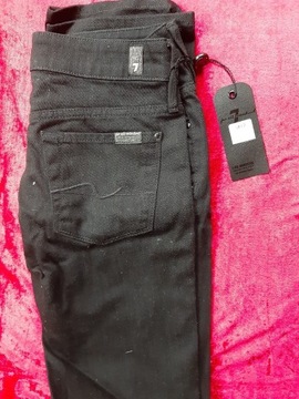 7 For All Mankind Spodnie jeans los Angeles czarne