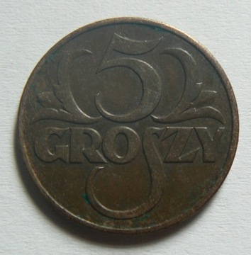 Polska 5 groszy 1938