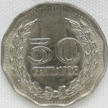 Kolumbia 50 centavos 1970, KM#244.1