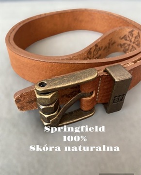 Springfield pasek 85 skóra naturalna cielęca męski