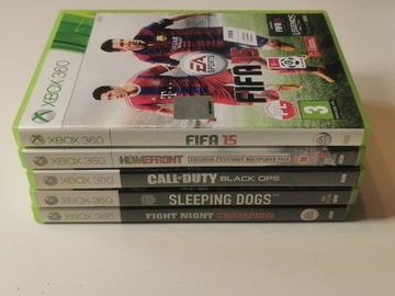 Zestaw XBOX 360: FIFA, Sleeping Dogs, Call of Duty