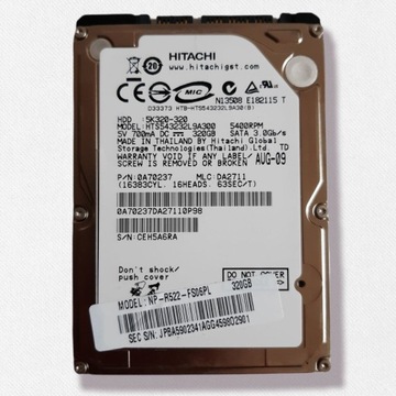 Dysk HDD Hitachi SATA II 2,5" 320 GB do laptopa