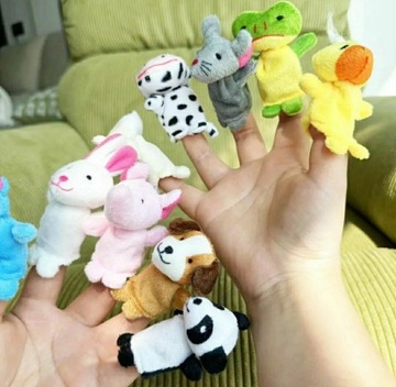 Pacynki na palce zwierzątka do zabawy dla dzieci 