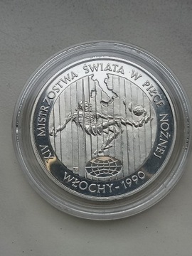 Moneta 20000 zł 1989 r M. Świata Włochy srebro 