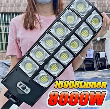 Potężna lampa solarna 720 LED 8000W 16000 Lumenów 