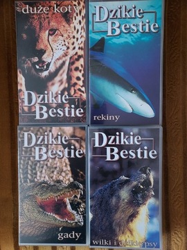 Dzikie bestie - 4 kasety VHS