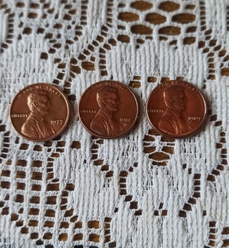 USA. 1 Cent Lincoln 3szt