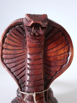 kobra drewniana, figurka dekoracyjna