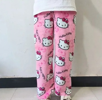 Damskie wygodne spodnie piżama Sanrio Hello Kitty 