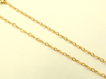 Złoty łańcuszek ogniwa 46cm - stal chirurgiczna