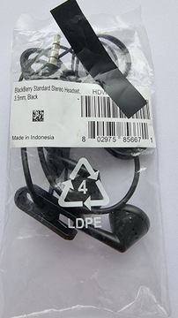 Słuchawki przewodowe douszne BlackBerry HDW