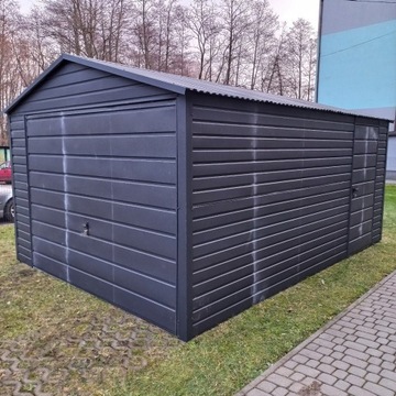 Garaż 3.5x5 Grafit  dwuspad profile ocynk 100%