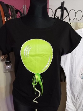 Koszulka bawełniana neon balon ze wstążką 