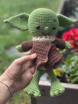 Zabawka Baby Yoda dla dzieci Amigurumi