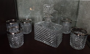 Karafka szklanki krysztaly zestaw do drinkow.