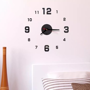zegar naklejany na ścianę