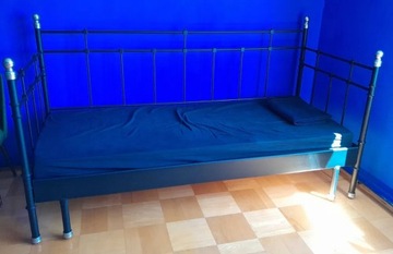 Łóżko metalowe czarne IKEA TROMSNES 90x200