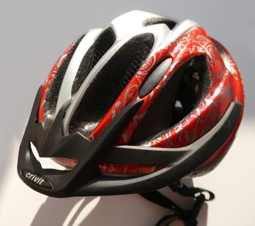 Kask rowerowy dla dziecka CRIVIT czerwony 49-54 cm