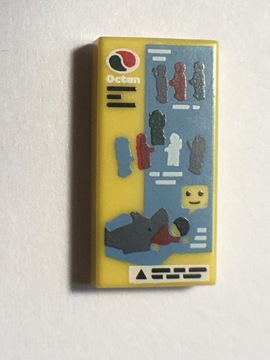 LEGO płytka 1x2 tablica rekiny 3069bpb0300