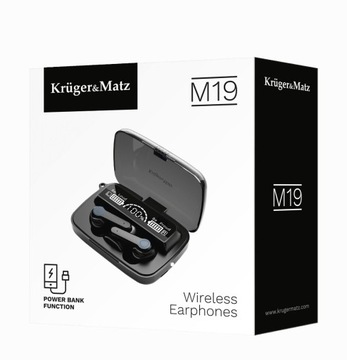 Bezprzewodowe słuchawki douszne Kruger&Matz M19