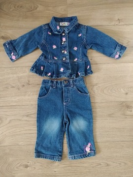 Komplet jeans rozmiar 80