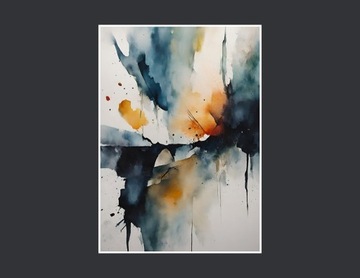 Plakat Abstrakcja barwny dym 2 - A3