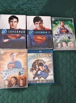 Superman 1-4 komplet 1-3 dvd 4 powrót blu-ray 