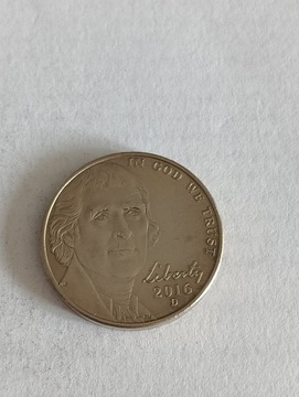 USA 5 cent 2016 D rok