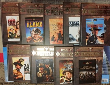 Westerny - 8 płyt DVD z filmami jak na zdjęciu