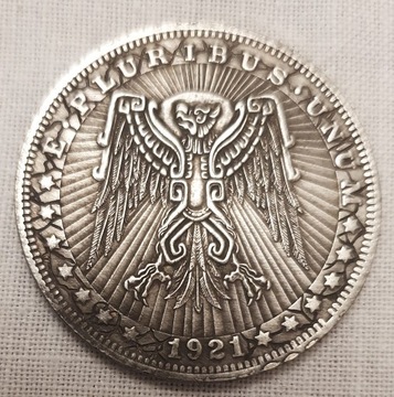 1 Dolar USA ,Morgan Dolar,1921,Hobo Nickel ,KOPIA 