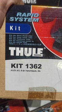 Thule kit 1362 Audi A3 