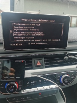 Carplay android auto mapa Audi mib2 USB nawigacja