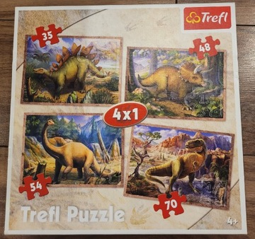 Puzzle Dinozaury 4 w 1