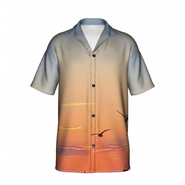 Hawajska koszula z zachodem słońca Full Print