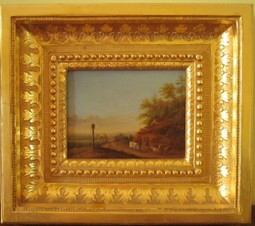 Obraz olejny na desce XIX wiek 
