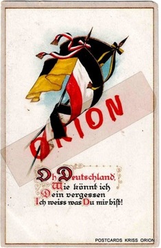 Niemcy - Patriotyka I WŚ - Flagi 1918 r - Feldpost
