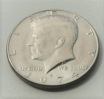 1/2 dolar 1974 D  half dollar Kennedy Stan!!