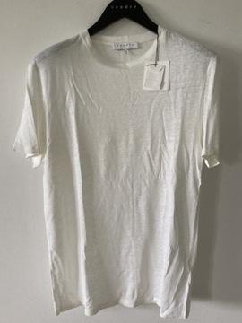 SANDRO Paris white t-shirt xs biała koszulka