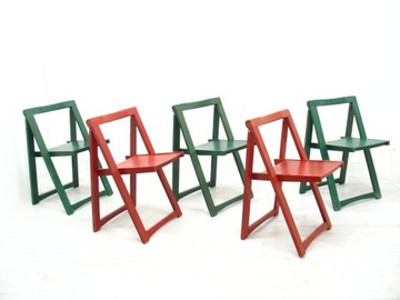 Komplet pięciu krzeseł ogrodowych, Chiny lata 70. 