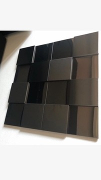 Metal Acero Anthracite 3D Cubes Gres płytki mozaik