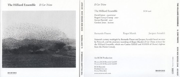 The Hilliard Ensemble: Il Cor Tristo (CD 2013) Pisano Roger Marsh Arcadelt