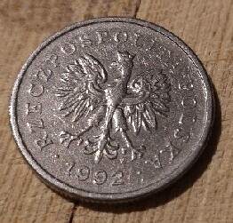 Stara moneta 1 zł 1992 rok