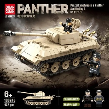 Niemiecki czołg Panthera ww2 klocki LEGO