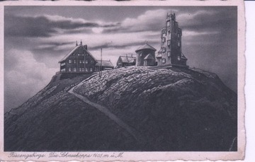 Riesengebirge szczyt Śnieżki  nocą 1937