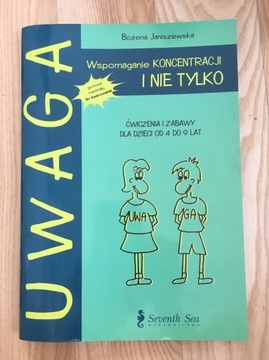 Książka, ćwiczenia dla dzieci-wspomaganie koncentr