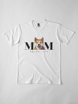 Koszulka Dog Mom z psem rasy AKITA INU